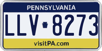 PA license plate LLV8273