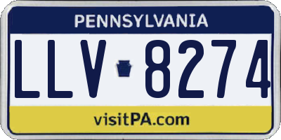 PA license plate LLV8274
