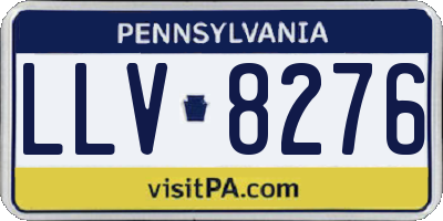 PA license plate LLV8276