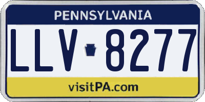 PA license plate LLV8277