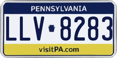 PA license plate LLV8283