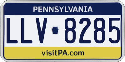 PA license plate LLV8285