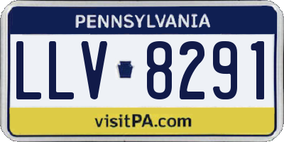 PA license plate LLV8291