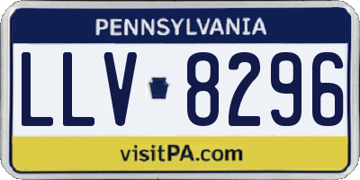 PA license plate LLV8296
