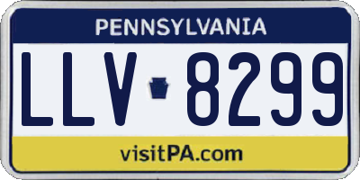 PA license plate LLV8299