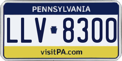 PA license plate LLV8300