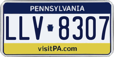 PA license plate LLV8307