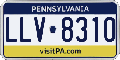 PA license plate LLV8310