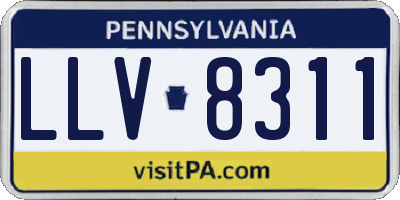 PA license plate LLV8311