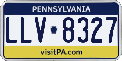 PA license plate LLV8327