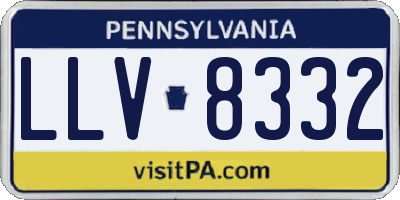 PA license plate LLV8332