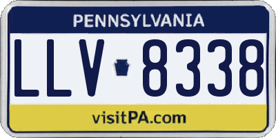 PA license plate LLV8338