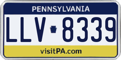 PA license plate LLV8339