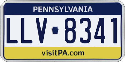 PA license plate LLV8341