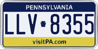 PA license plate LLV8355