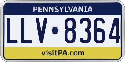 PA license plate LLV8364