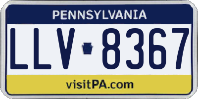 PA license plate LLV8367