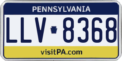 PA license plate LLV8368