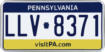 PA license plate LLV8371