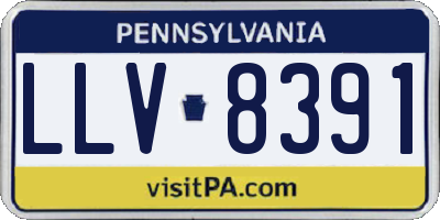 PA license plate LLV8391