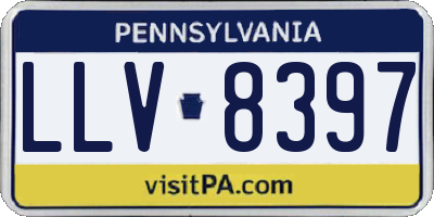 PA license plate LLV8397