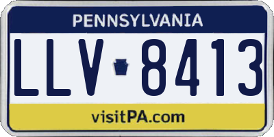 PA license plate LLV8413