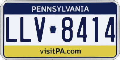PA license plate LLV8414