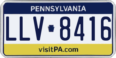 PA license plate LLV8416