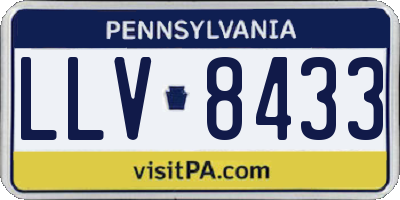 PA license plate LLV8433