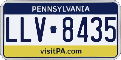 PA license plate LLV8435