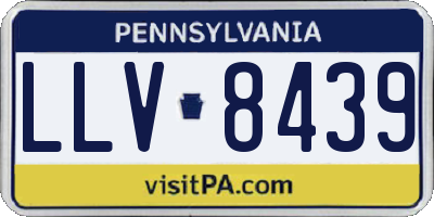 PA license plate LLV8439
