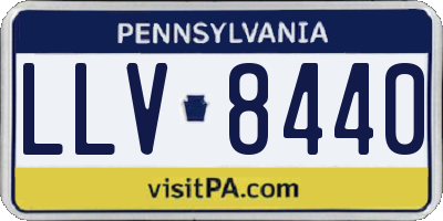 PA license plate LLV8440