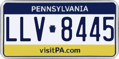 PA license plate LLV8445