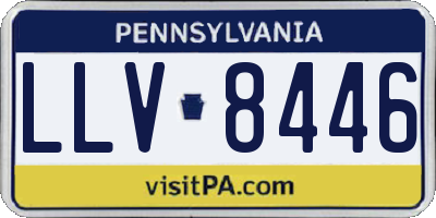 PA license plate LLV8446