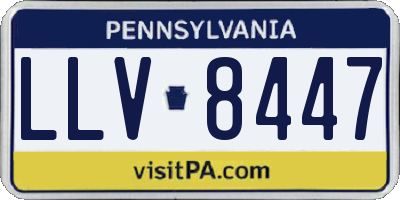 PA license plate LLV8447