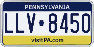 PA license plate LLV8450