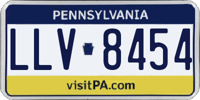 PA license plate LLV8454