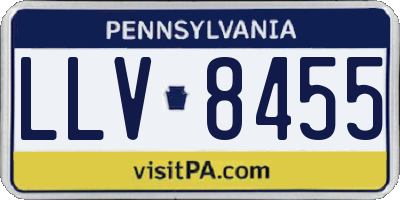 PA license plate LLV8455