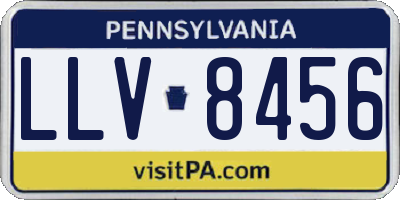 PA license plate LLV8456