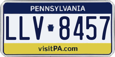 PA license plate LLV8457