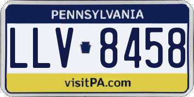 PA license plate LLV8458