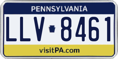 PA license plate LLV8461