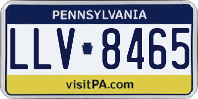 PA license plate LLV8465