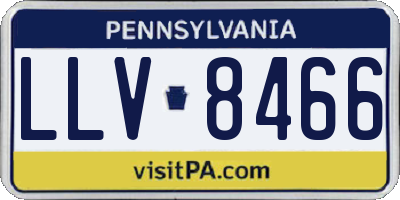 PA license plate LLV8466