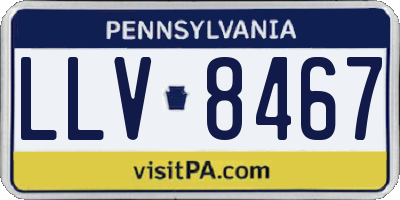 PA license plate LLV8467