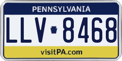 PA license plate LLV8468