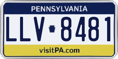 PA license plate LLV8481
