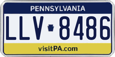 PA license plate LLV8486
