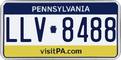 PA license plate LLV8488