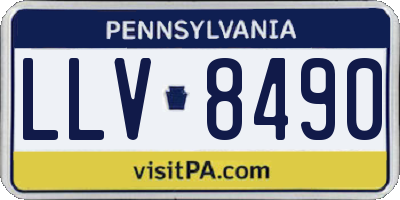 PA license plate LLV8490